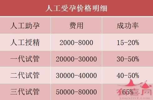 女性代孕多少费用